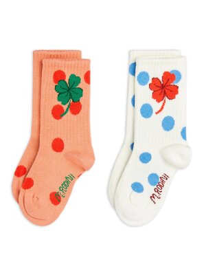 Mini Rodini Clover 2-Pack Socks Multi