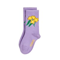 Alpine Flowers Socks Purple