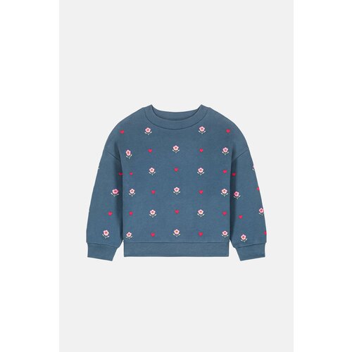 Louise Misha Blauwe sweater met broduurwerk Louise Misha Blauwe sweater met broduurwerk