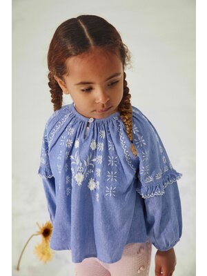 Louise Misha Blouse Irisa Blue Chambray