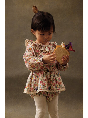 Louise Misha Rompers India Cream Wild Flowers
