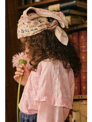 Louise Misha Woven Scarf Capucine Cream Wild Flowers