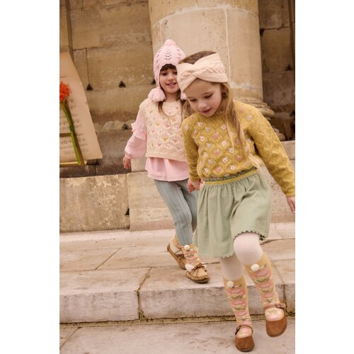 Louise Misha Wol gebreide trui in oker geel Louise Misha Wol gebreide trui in oker geel