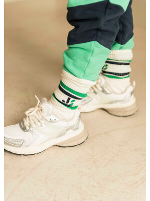 JENEST JS Sport Socks Off White Green Blue