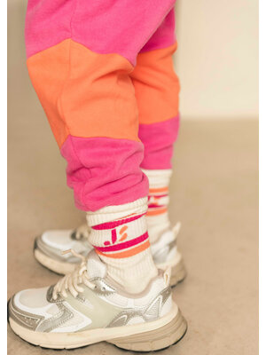 JENEST Js Sport Socks Off White Pink Orange