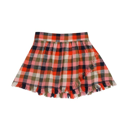 JENEST Sisi Skirt Orange Multi Check JENEST Sisi Skirt Orange Multi Check