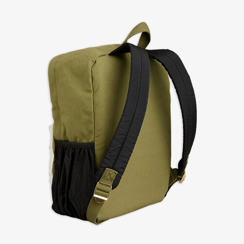 Mini Rodini Groene rugtas met pinguïn patch