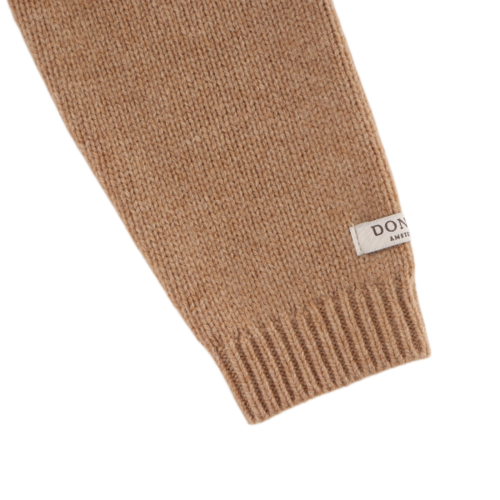 Donsje Merino wollen bruine trui met konijntje Donsje Merino wollen bruine trui met konijntje