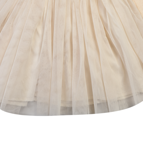 Donsje Jurk met tulle rok in licht roze kleur Donsje Jurk met tulle rok in licht roze kleur