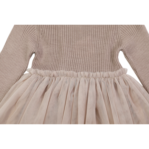 Donsje Jurk met tulle rok in roze kleur Donsje Jurk met tulle rok in roze kleur