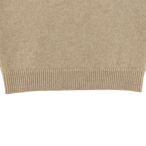 Donsje Merino wollen trui met Donsje beertje in bruin melange Donsje Merino wollen trui met Donsje beertje in bruin melange