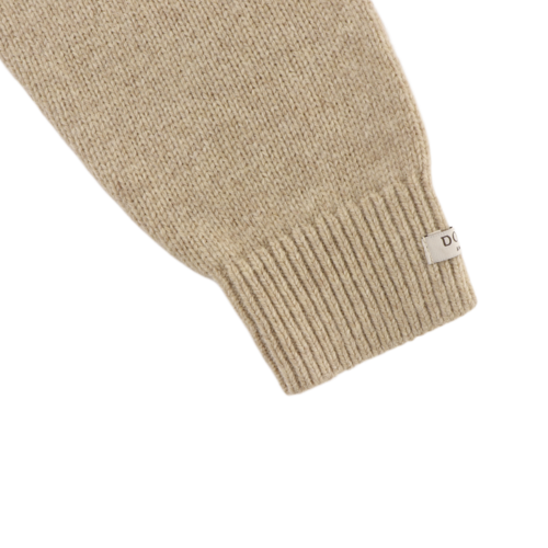 Donsje Merino wollen trui met Donsje beertje in bruin melange Donsje Merino wollen trui met Donsje beertje in bruin melange