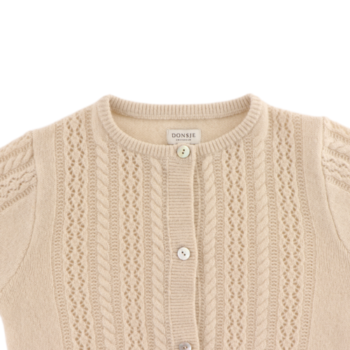 Donsje Merino wollen vestje in zandkleur Donsje Merino wollen vestje in zandkleur