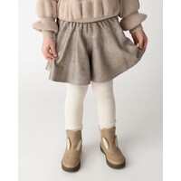 Giese Leather Shorts | Grey Metallic