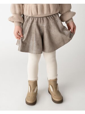 Donsje Giese Leather Shorts | Grey Metallic