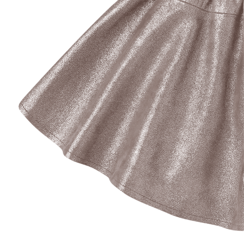 Donsje Leren short in grijs metallic Donsje Leren short in grijs metallic