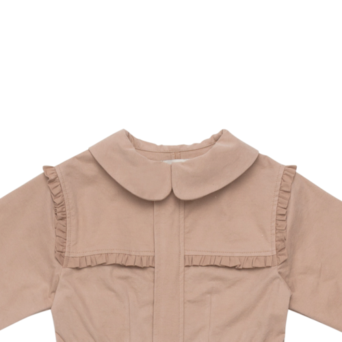 Donsje Jumpsuit met kraagje in warm roze Donsje Jumpsuit met kraagje in warm roze