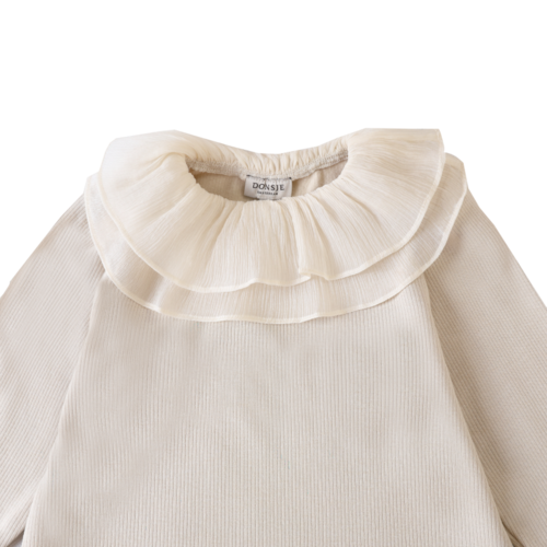 Donsje Lichte top met lange mouwen en kraagje Donsje Lichte top met lange mouwen en kraagje