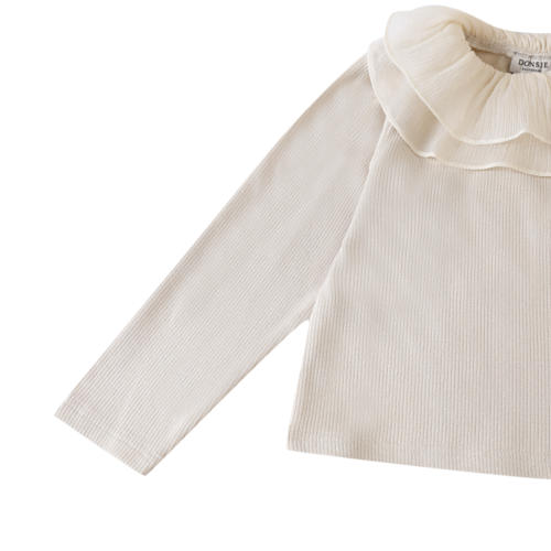 Donsje Lichte top met lange mouwen en kraagje Donsje Lichte top met lange mouwen en kraagje