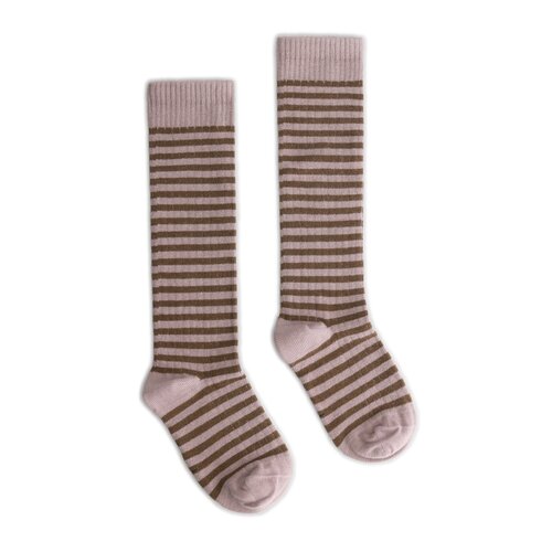 Gray label Kniekousen in een warm roze & bruine kleur Gray label Kniekousen in een warm roze & bruine kleur