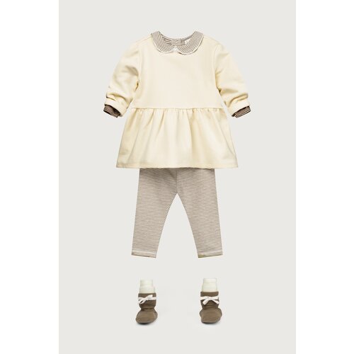 Gray label Baby broekje warm bruin & crème gestreept Gray label Baby broekje warm bruin & crème gestreept