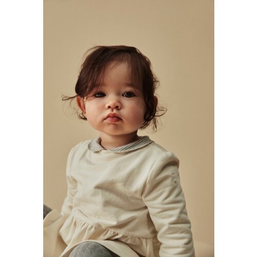Gray label Baby jurkje in ecru Gray label Baby jurkje in ecru