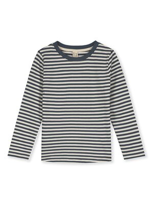 Gray label L/S Tee Blue Grey & Cream