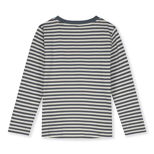 Gray label Shirt met lange mouw in blauw grijs & crème Gray label Shirt met lange mouw in blauw grijs & crème