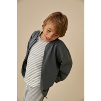 Bomber Sweatshirt w/Sip Blue Grey