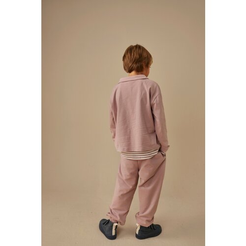 Gray label Longsleeve polo in warm roze Gray label Longsleeve polo in warm roze