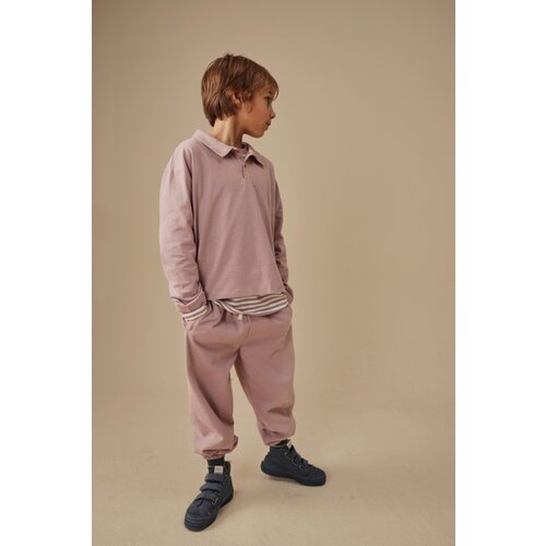 Gray label Longsleeve polo in warm roze Gray label Longsleeve polo in warm roze