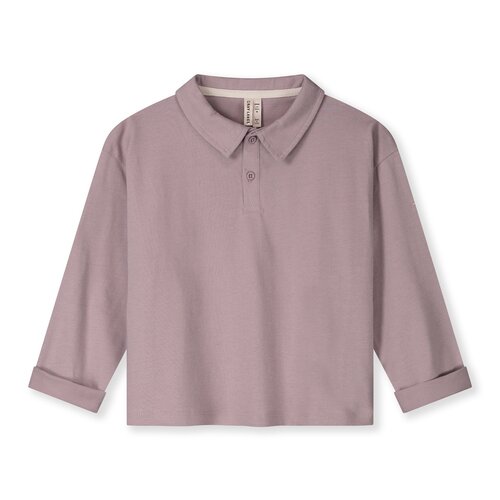 Gray label Longsleeve polo in warm roze Gray label Longsleeve polo in warm roze