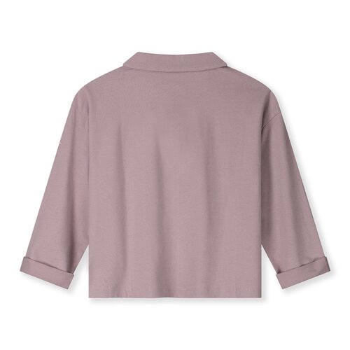 Gray label Longsleeve polo in warm roze Gray label Longsleeve polo in warm roze