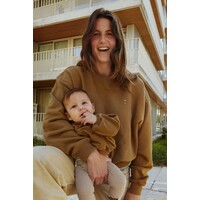 Adult Crewneck Shoulder Sweater Woody