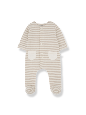 1 + in the family Milo Beige Jumpsuit With Feet