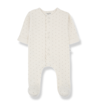 Adrien Ecru Jumpsuit With Feet