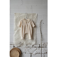 Helen Ecru Jumpsuit With Feet