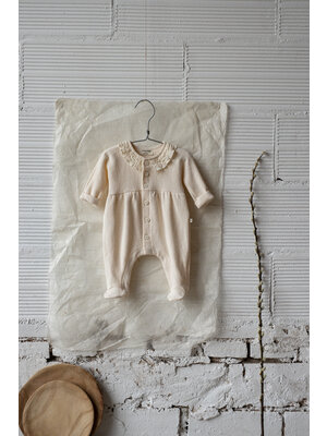 1 + in the family Helen Ecru Jumpsuit With Feet