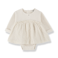 Nicoline Ecru Dress With Body