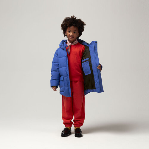 GOSOAKY Waterdichte half lange winterjas in blauw