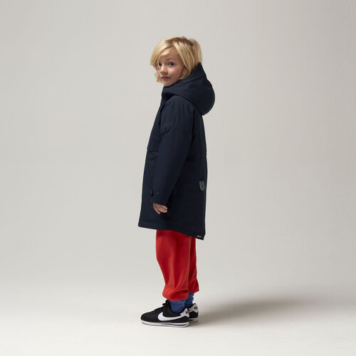 GOSOAKY Waterdichte half lange winterjas in donker blauw