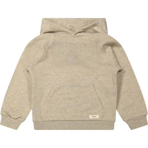 Baje studio Zandkleurige sweater met capuchon