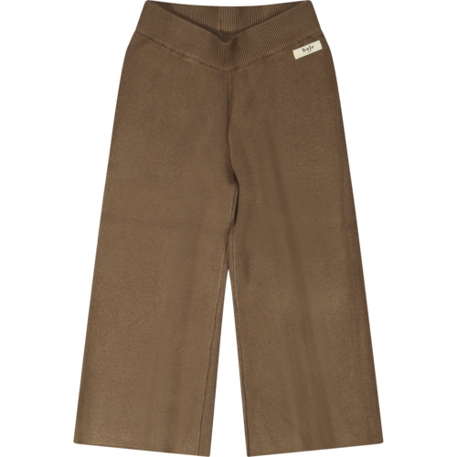 Baje studio Bruin gebreide broek met wijde pijpen