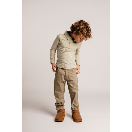 Baje studio Broek met zakken in natuurlijk groen