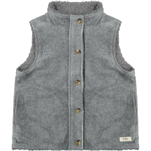 Baje studio Grijze bodywarmer met rib