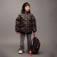 Lingonberries Aop Hooded Puffer