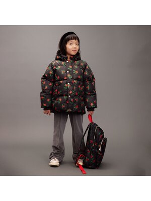 Mini Rodini Lingonberries Aop Hooded Puffer