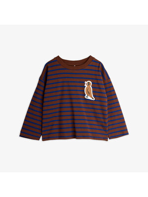 Mini Rodini Stripe Bird Patch Ls Tee