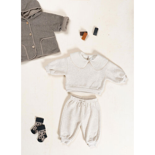 Play up Ecru baby trui met kraag Play up Ecru baby trui met kraag