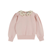 Crochet Collar Sweatshirt Peony